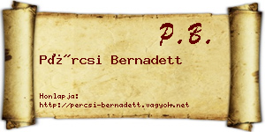 Pércsi Bernadett névjegykártya